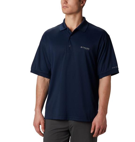 Columbia PFG Perfect Cast Polo Navy For Men's NZ13079 New Zealand